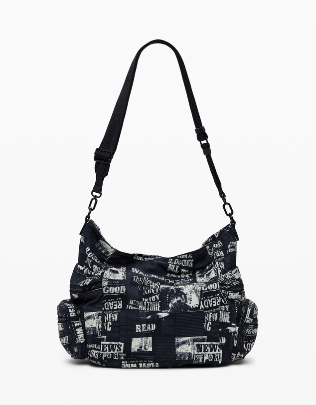 Desigual - Medium newspaper shoulder bag