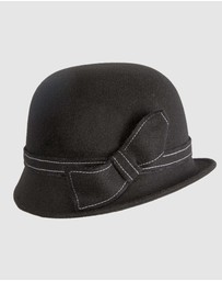 Max Alexander - Winter Felt Black Cloche Hat