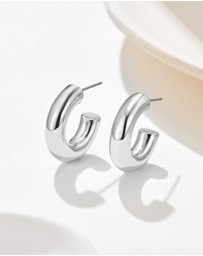 Mestige - De Sol Hoops - Silver Plated