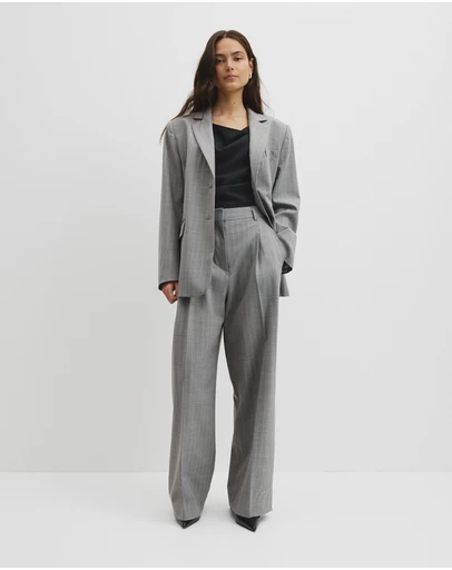 Country Road - Wool Blend Tailored Pinstripe Pant