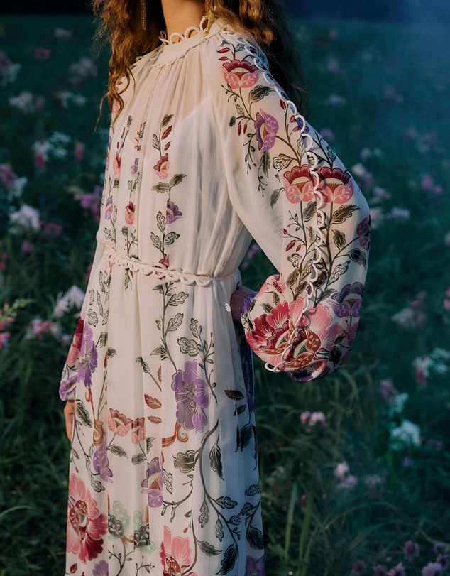 Farm Rio - Rococo Flowers Cream Maxi Dress