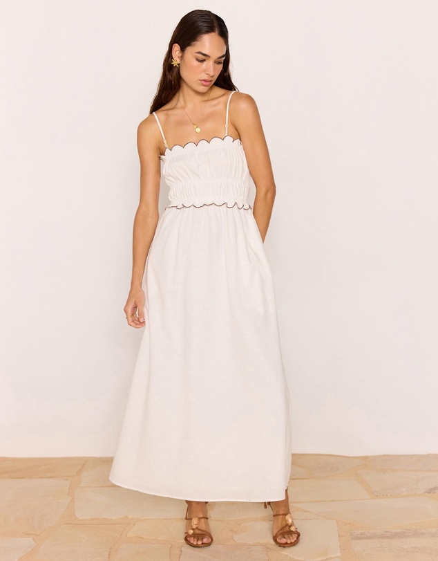 MINKPINK - Laurel Scallop Edge Midi Dress
