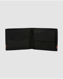 Fossil - Quinn Black Large Coin Pocket Bifold Wallet