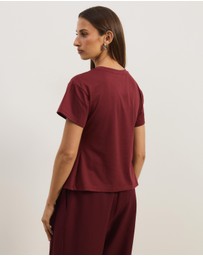 Atmos&Here - Boxy Pin Tuck T-Shirt