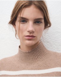 M.N.G - Oversized Striped High-Neck Jumper