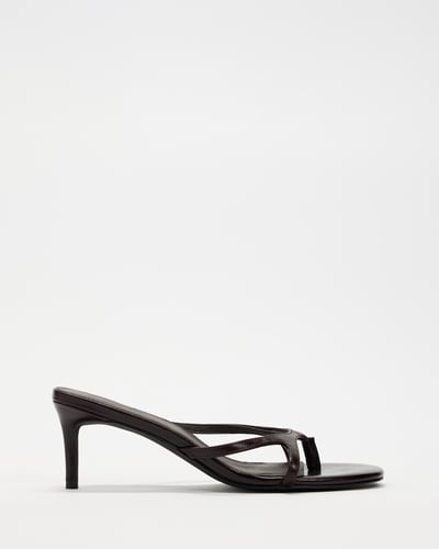 Dahlia Leather Kitten Heels - Women's