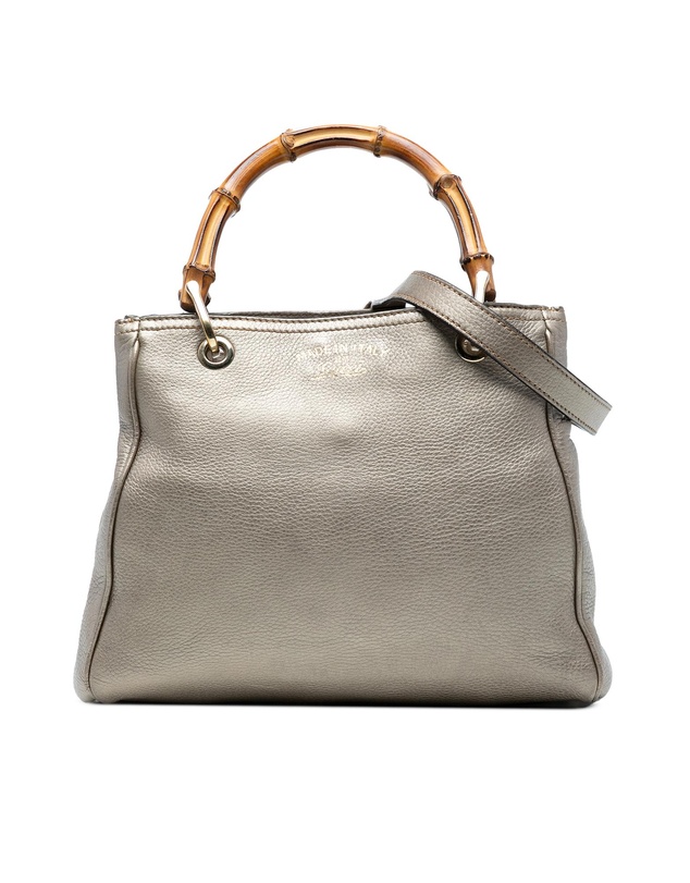 Pre-Loved by Azura Reborn - Pre-Loved Small Calfskin Bamboo Shopper Satchel