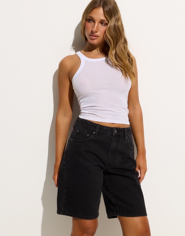 Dazie - Porto Low Rise Denim Jorts