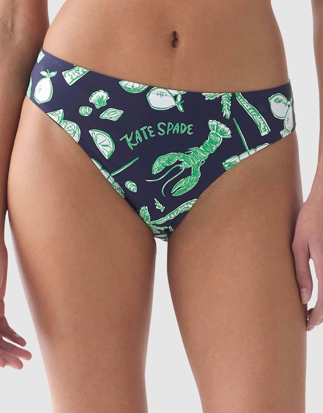 Kate Spade - Beachside Mid-Rise High Cut Bikini Bottom