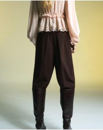M.N.G - Wide-Leg Mid-Rise Pleated Trousers