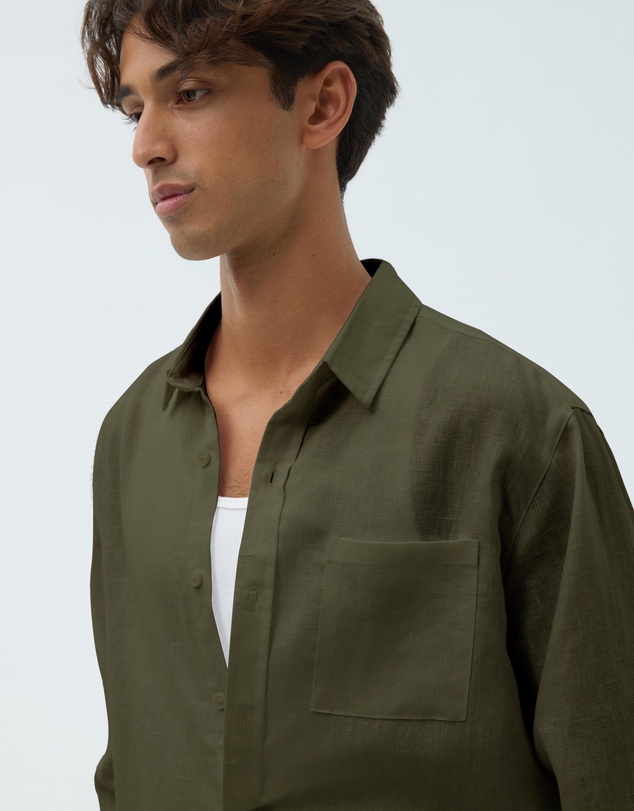 AERE - Resort Linen LS Shirt