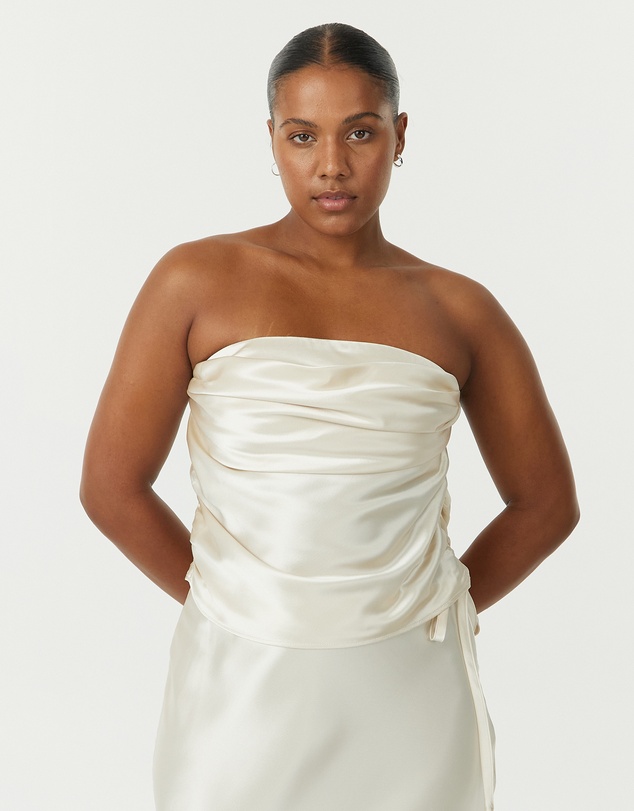 Third Form - Satin Drape Bustier