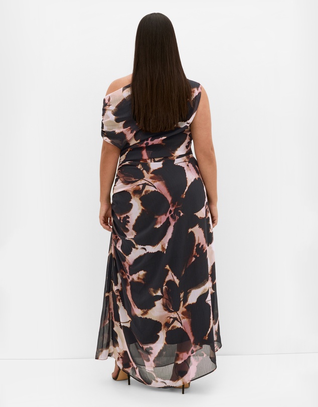 City Chic - Vivid Print Maxi Dress - Sunset Bloom