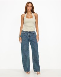 Dazie - Eliza Eyelet Halter Top