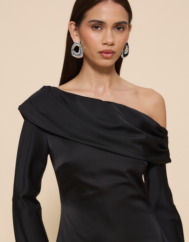 CHANCERY - Manar Asymmetric Draped Shoulder Dress