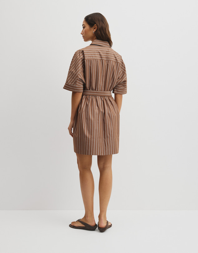 Country Road - Belted Mini Shirt Dress