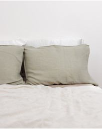 SILK MAGNOLIA - French Linen Pillowcase