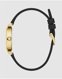 GUESS - Guess Ladies Black Gold Tone 28mm Analogue Watch