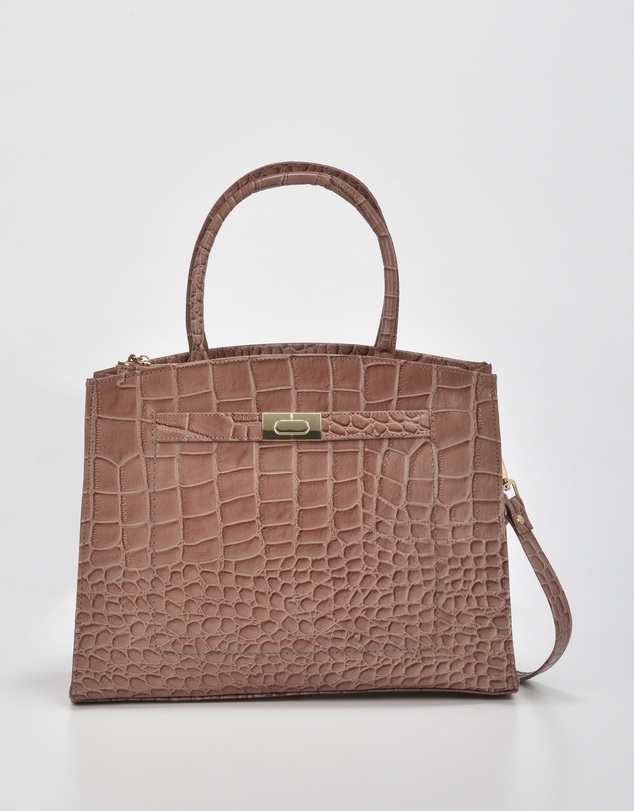 Cobb & Co - Arlie Leather Croc Tote