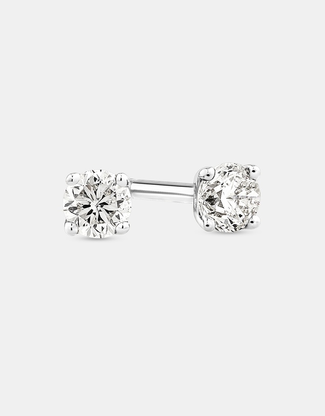 Michael Hill - 0.15 Carat TW Diamond Mini Solitaire Stud Earrings in 10kt White Gold