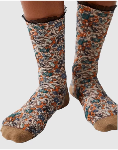 High Heel Jungle - Wintergarden Frill Socks Chestnut