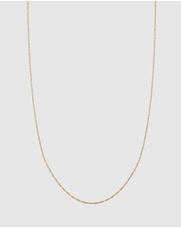 Kuzzoi - ICONIC EXCLUSIVE - Necklace Men Basic Link Chain Twisted in 925 Sterling Silver Gold Plated