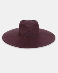 Morgan & Taylor - Aria Racewear Fedora in Burgundy Red