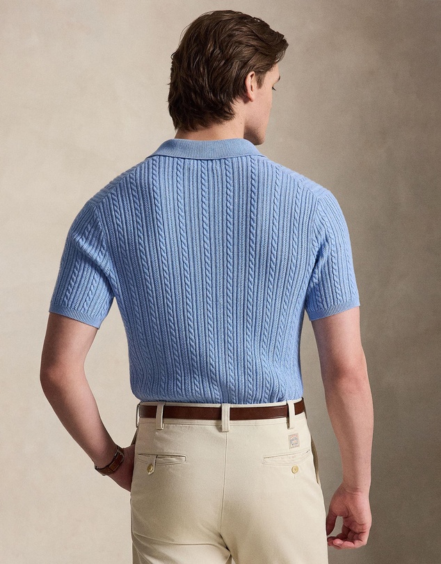 Polo Ralph Lauren - Cable-Knit Cotton Polo-Collar Sweater