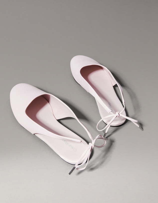 Calvin Klein - Leather Slingback Ballerinas