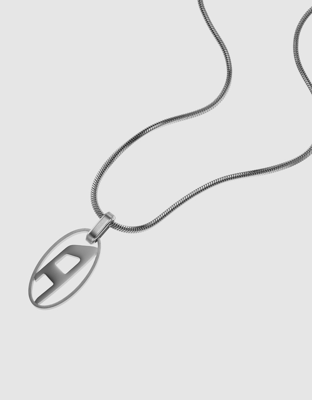 Diesel - Single Pendant Silver-Tone Necklace