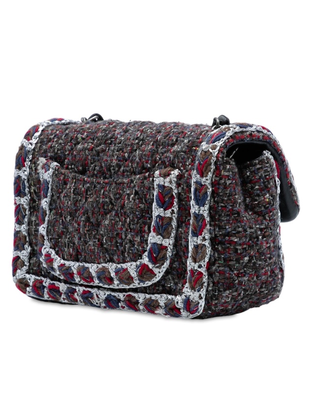 Pre-Loved by Azura Reborn - Pre-Loved Mini Rectangular Classic Braided Tweed Single Flap