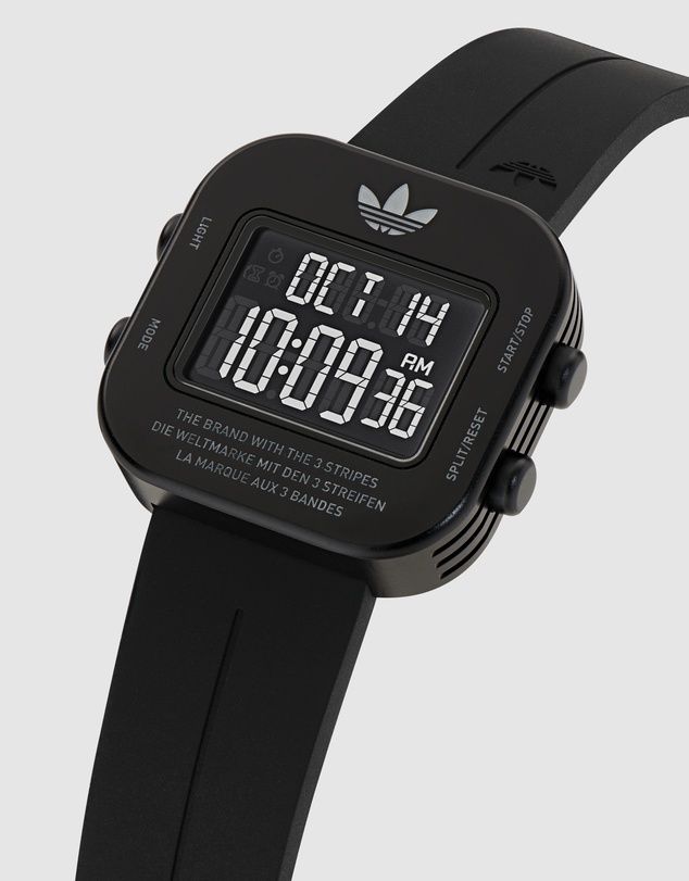 adidas Originals - Adaptik One 38mm Black Silicone Strap Watch