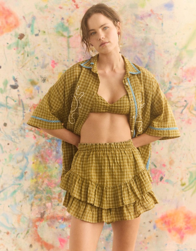 KINGA CSILLA - Hulia Check Fae Frill Skort