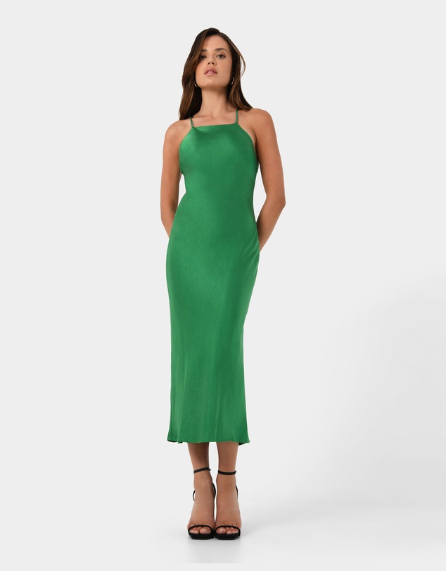 Forcast - Samaya Satin Midi Dress
