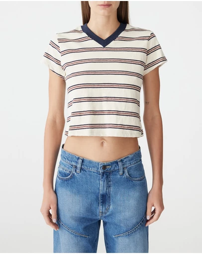 Bassike - Vintage V-Neck Baby T-Shirt