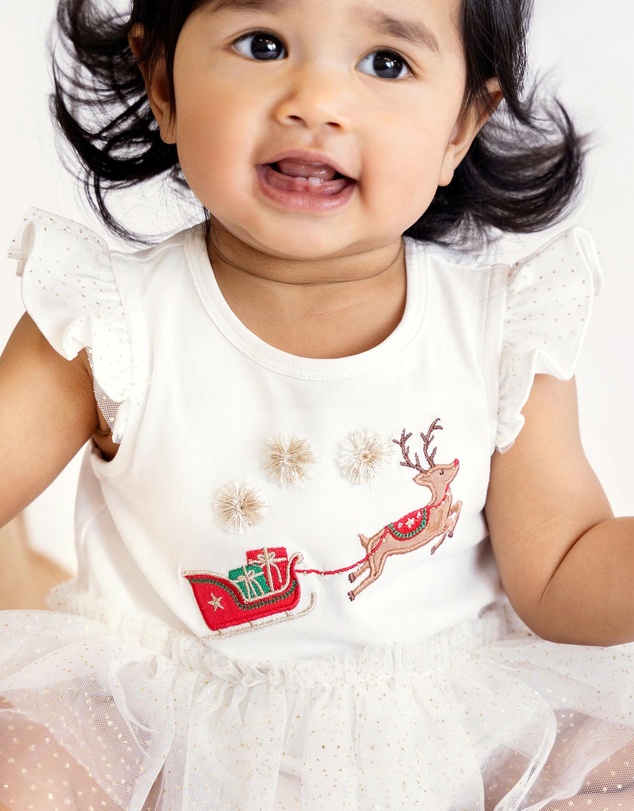 Bebe by Minihaha - Christmas Festive Reindeer Tutu Bodysuit - Babies