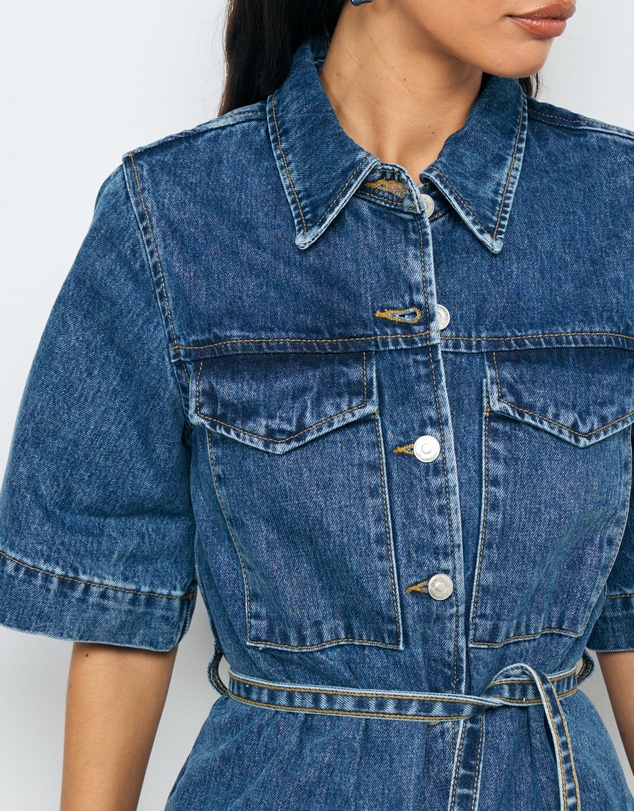 AERE - Rowena Denim Shirt Dress