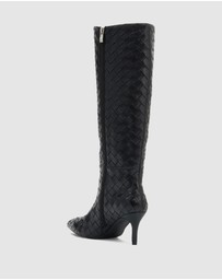 Nakedvice - The Seren Black Crosshatch Boot