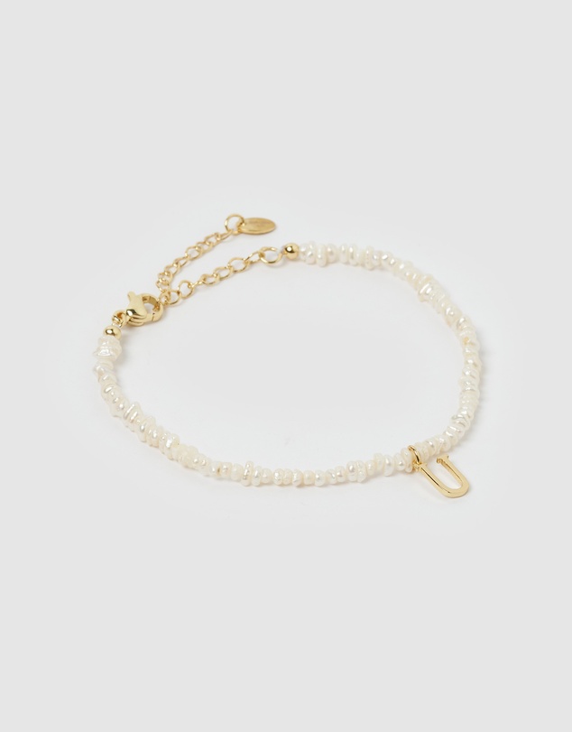 Miz Casa and Co - Pearl Letter U Bracelet