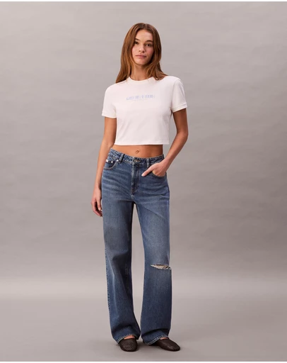 Calvin Klein Jeans - Logo Graphic Cropped T-Shirt