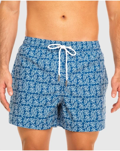 Tolu Australia - Boardshorts with Blue Fishes
