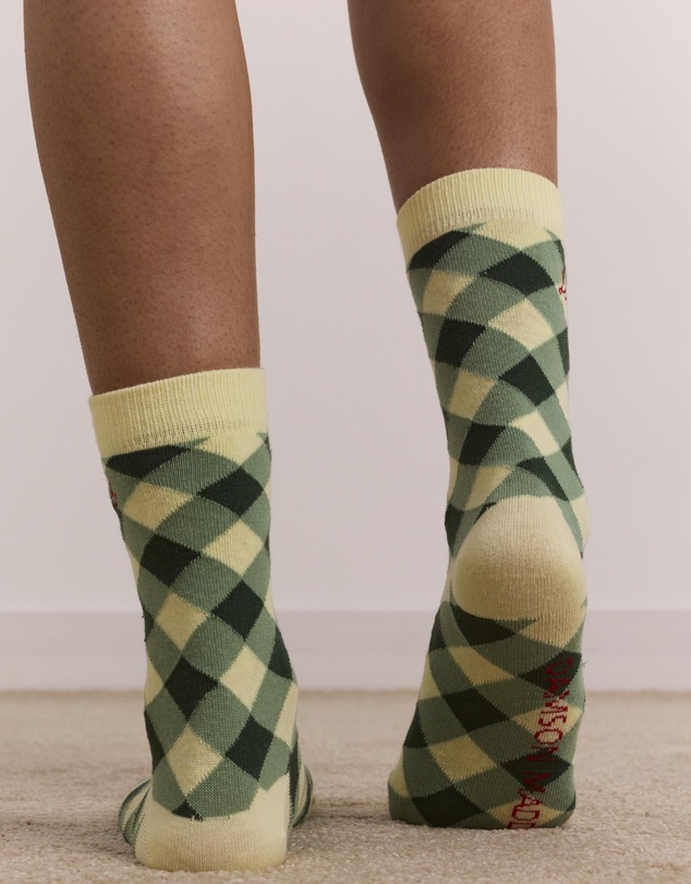 Damson Madder - Calf Length 2 Pack Socks