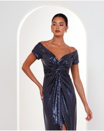 Pilgrim - Raven Off Shoulder Twist Gown