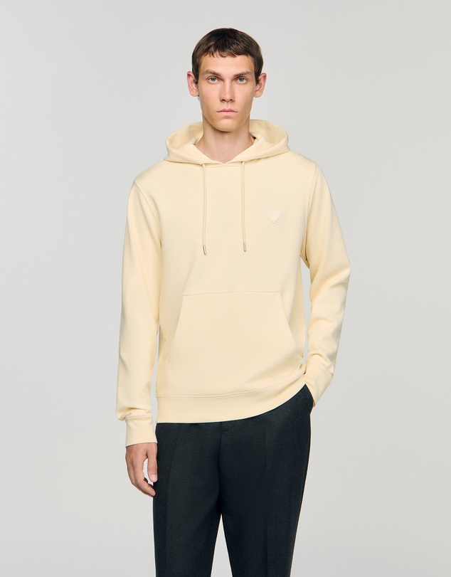 Sandro - Single Coeur Hoodie Sweatshirt
