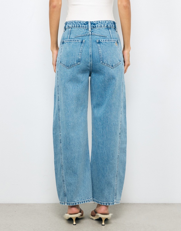 AERE - Mid Rise Barrel Leg Jeans