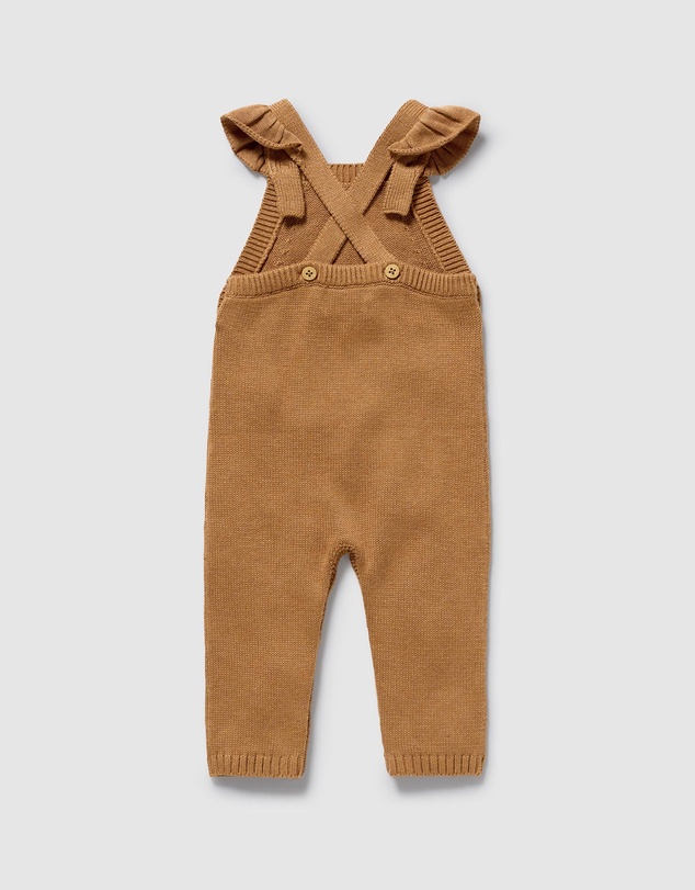 Wilson & Frenchy - Organic Knitted Ruffle Overalls - Babies