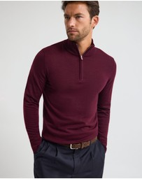 Oxford - Merino Zip-Neck Wool Pullover