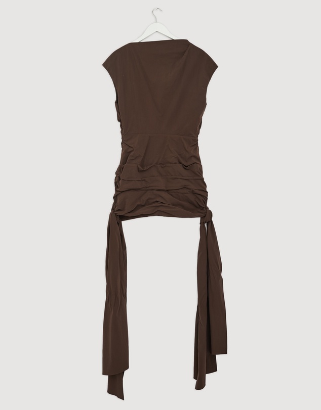 Revibe - Repaired Shona Joy Campbell Draped Tie Mini Dress - AU 10