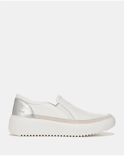 Vionic - Kearny Platform Slip-On Casual Sneaker - White Leather