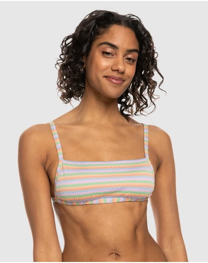 Roxy - Womens Wavy Stripe Bralette Bikini Top